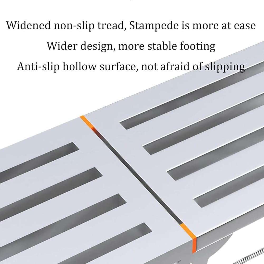 Portable Work Platform, Non-Slip Folding Work Bench, Galvanizing Foldable Scaffolding Ladder, Heavy Duty Foldable Metal Platform, Car Wash Step Stool for Painting, Washing, Repairing,140*40cm