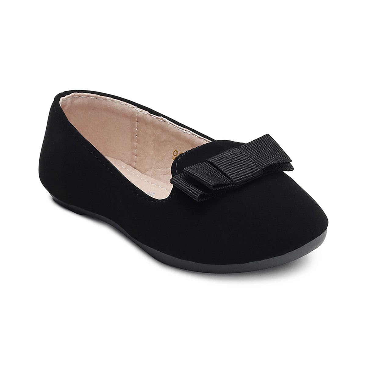 miniklub Mini Klub Girls Black Solid Suede Ballerinas-picture-15