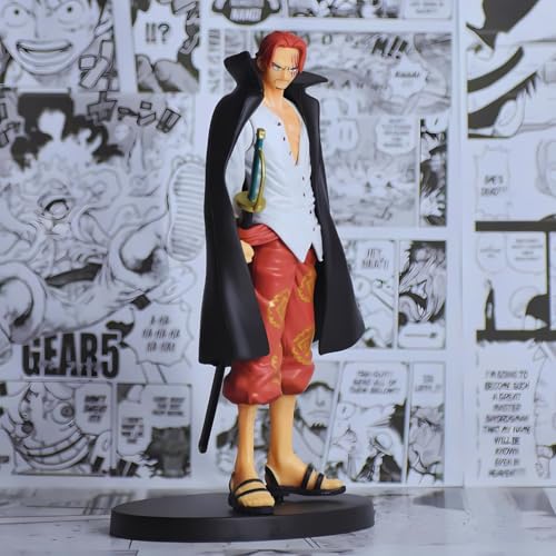 Image of Anime Cartoon Character Action Figure | Limited Edition | Attractive Lightweight Durable Toy Figures for Home Decors Office Desk and Study Table (Shanks)