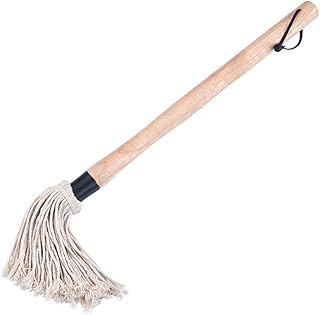 OFFSCH Conjunto de grelha para churrasco, conjunto de escovas de limpeza de pano de limpeza de ferro fundido, escova de esfregão de churrasco, escova de carne para churrasco, escova de esfregão de madeira, escova de óleo de bambu, gás e algodão, esfregões de limpeza para churrasco