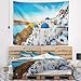 Produktbild Designart Wandteppich"Beautiful Santorin Houses Greece", Stadtbild, Wanddekoration für Zuhause und Büro, mittelgroß, 99,1 x 81,3 cm