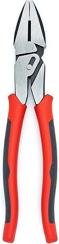 Crescent Alicates Lineman's de acción compuesta de doble material - CCA20509, rojo
