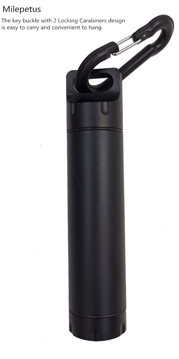 2 x wodoodporna zewnętrzna kapsułka edc EDC Survival pojemnik aluminiowy kapsułka tabletka uchwyt na pigułki dopasowanie hermetycznej butelki (czarna i szampańska)