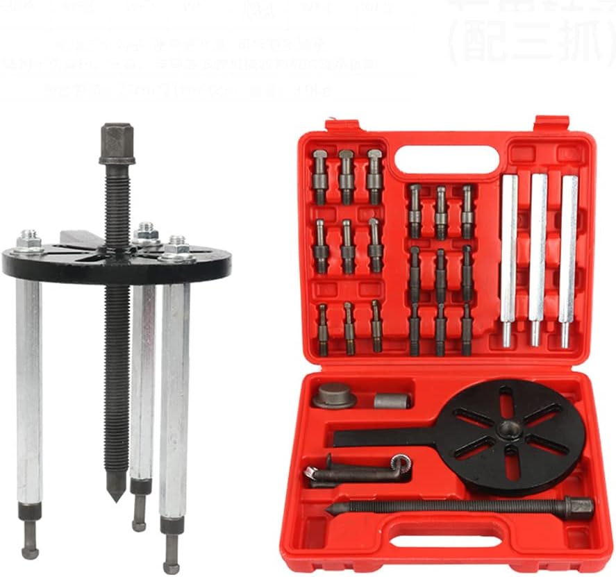 Dzhot51 Bearing Disassembly Puller Inner Hole Puller Removal Tool Three-jaw Puller Set & Inner Bearing Puller with Plastic Box