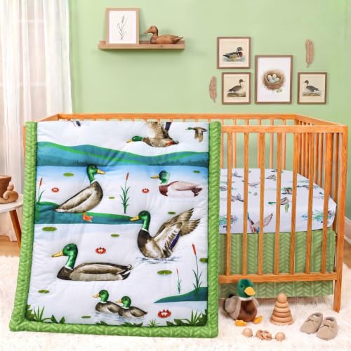 Mallard Duck Baby Crib Bedding Set Nursery Comforter Bed Sets Neutral