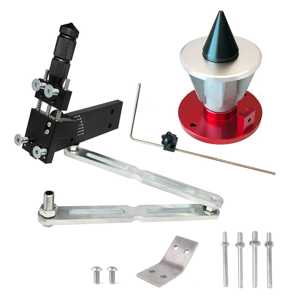Afilador y equilibrador de cuchillas para cortacésped, magnético ajustable de 15°-45°, color negro