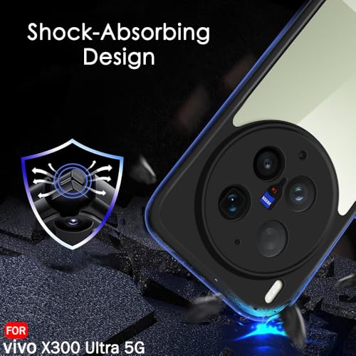 Image of TheGiftKart Hybrid Shockproof Back Cover Case for Vivo X300 Ultra 5G | Camera Protection Module | Hard Back Cover Case for Vivo X300 Ultra 5G (PC & TPU, Transparent Clear Back, Black Sides)