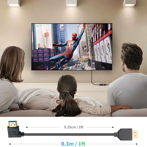 Cable HDMI corto de 90 grados 8K flexible que soluciona falta espacio 7