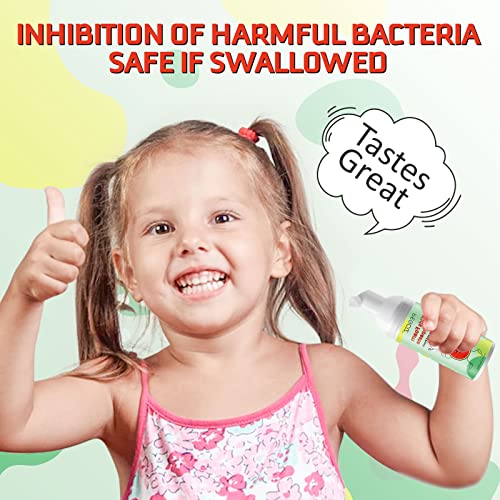 Foam Toothpaste Kids,Whitening Toothpaste With Low Fluoride&Natural Formula,Kids Foaming Toothpaste For U Shaped Toothbrush (Strawberry&Watermelon) #TOP7