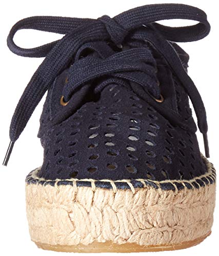 Bayton Puravida mocassim feminino de camurça azul marinho, Azul marino, 10