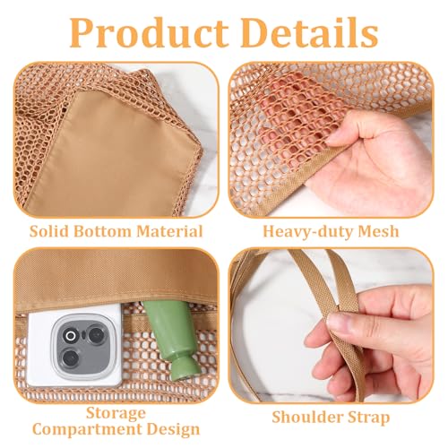 Bolso de playa tejido con malla para mujer miniatura 4