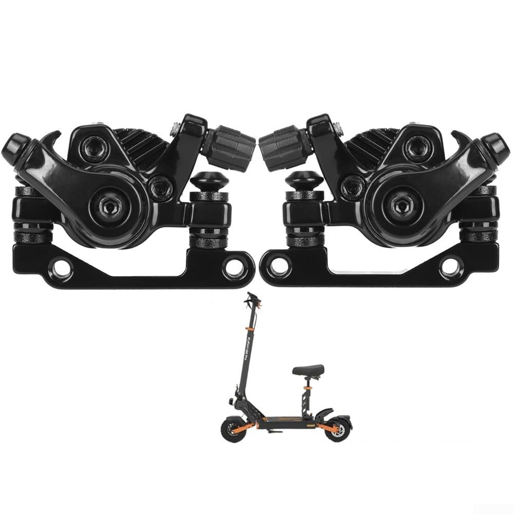 Pinza de freno de scooter eléctrico, repuesto para KuKirin para scooters eléctricos G2 Pro G2-Max frenos de disco delanteros y traseros, freno de disco mecánico E-Scooter (trasero izquierdo negro)