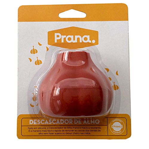 Descascador de Alho em Silicone Prana Vermelho