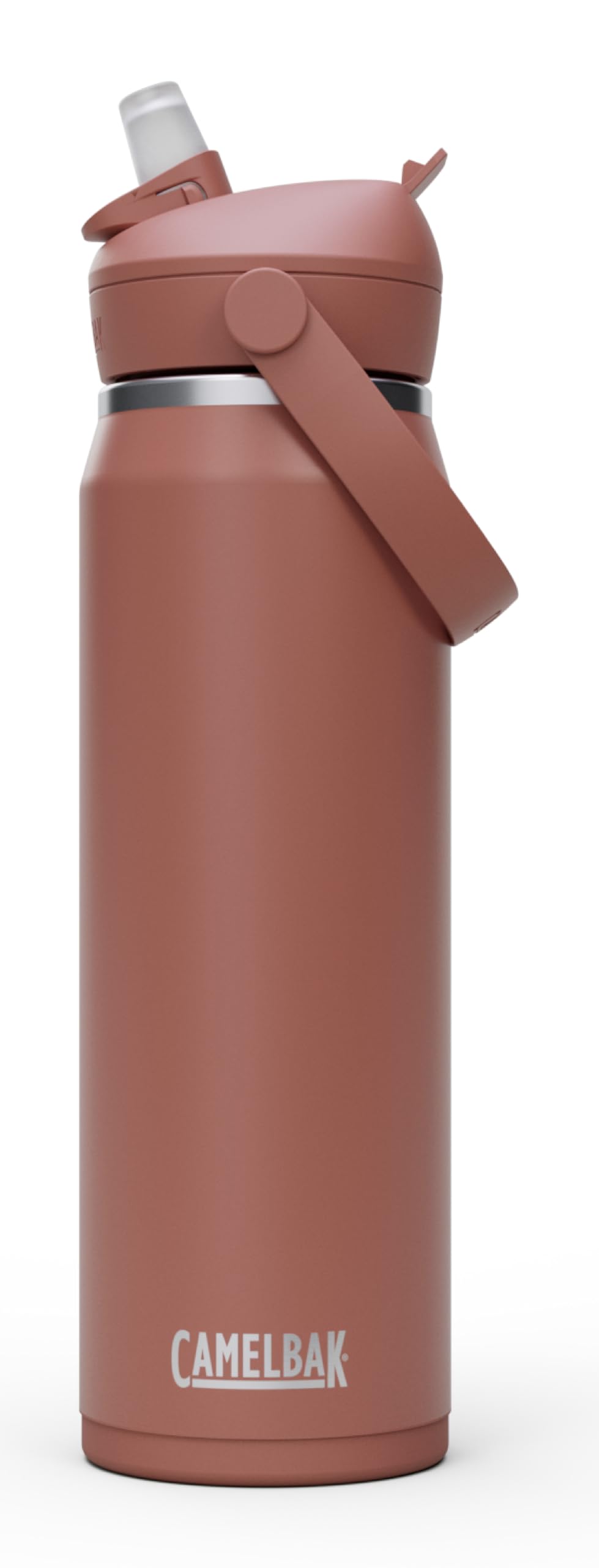 CamelBak Thrive Flip Straw Insulated Stainless Steel Water Bottle with Straw, Sierra Red, 750ml