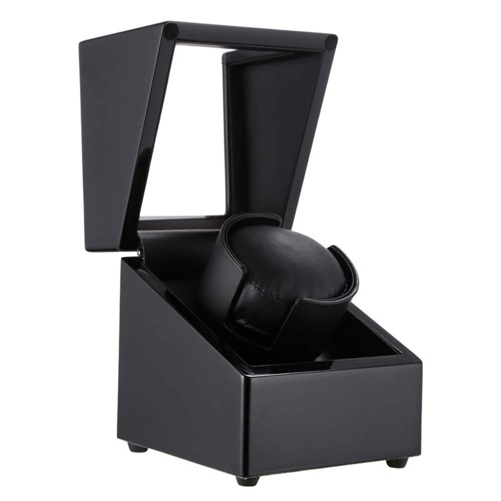 Bobinadora de Reloj, bobinadora de Reloj automática Individual con Motor silencioso, múltiples Modos de rotación, Caja de Reloj de Cuerda automática, Caja agitadora de Reloj de Madera