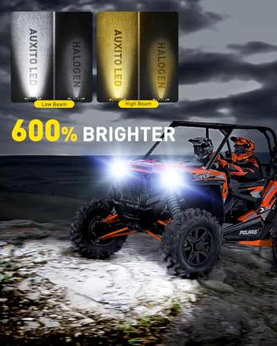 Image of AUXITO P15D H6M T19 LED Motorcycle Light Bulbs Daul Color Yellow /White 3000LM Super Bright High /Low Beam for ATVS UTVS Motorcycles, Canbus Ready, 1 Pack