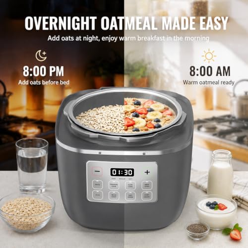 Image of CARORI 3 Qt Electric Pressure Cooker, 8-in-1 Compact Multi-Cooker with Ceramic Nonstick Pot, 700W, Saute, Slow Cook, Rice, Stew, Delay Start, Keep Warm, Gray