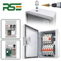 RSE ABS Kunststoff-Gehäuse, IP65, Wandschrank, Industriegehäuse, Leergehäuse, schwarz, Montageplatte, Verriegelung 250x350x150mm – Ansicht 2