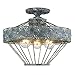 Golden Lighting 7856-SF VP Ferris Semi-Flush, Blue Verde Patina