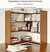 Aeovot Expandable Wood Desktop Bookshelf Organizer Office Storage Rack - Free Style Display Stand Shelf Office Supplies Storage Shelf, Modern Freestanding Bookcase for Small Space or Corner