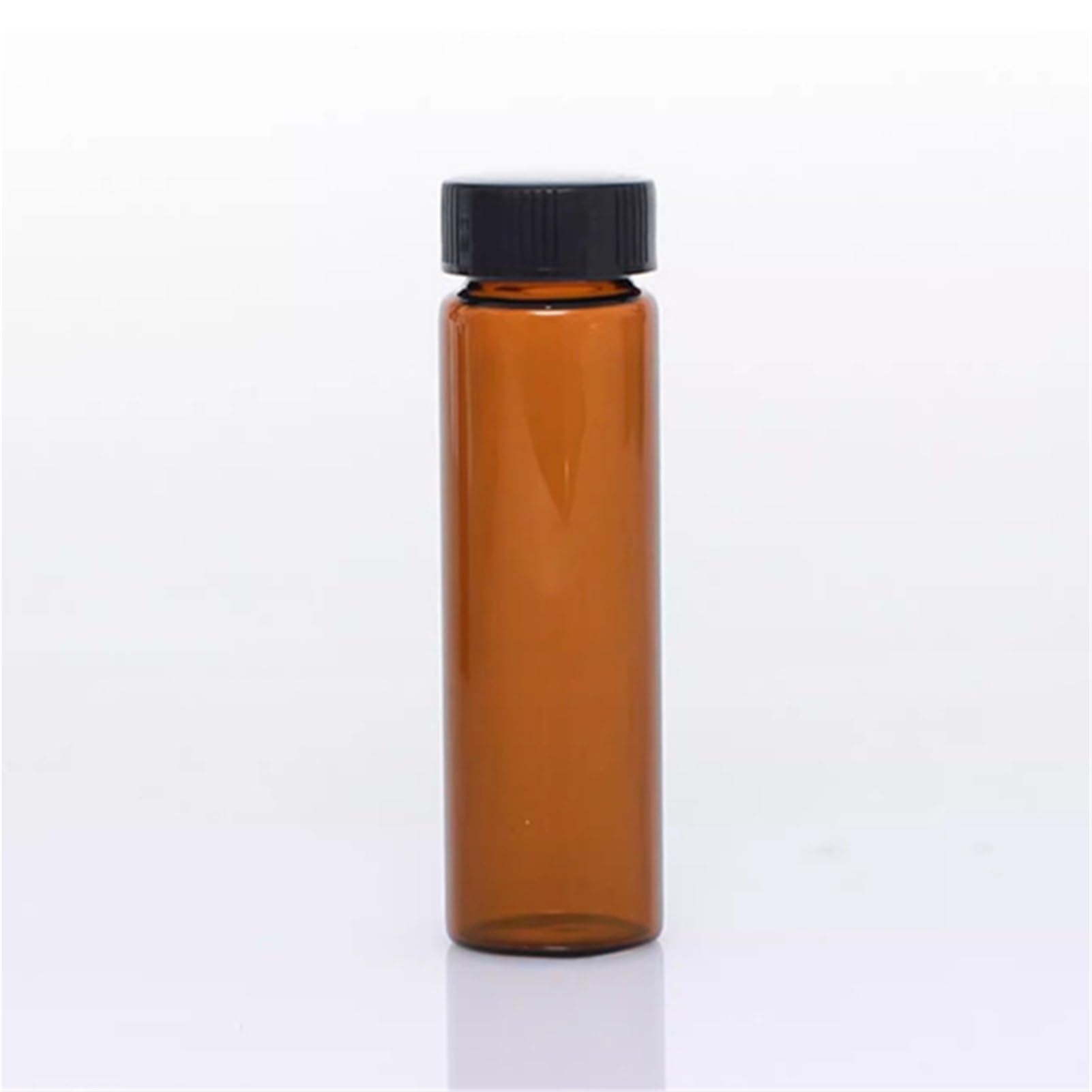 100 Stück, 20 Stück, 10 Stück, 2 ml bis 60 ml, Braunglas-Probenflaschen mit schwarzem Kunststoff-Schraubverschluss, Flasche mit ätherischen Ölen for den Laborgebrauch(5ml 100pcs) | 5ml 100pcs