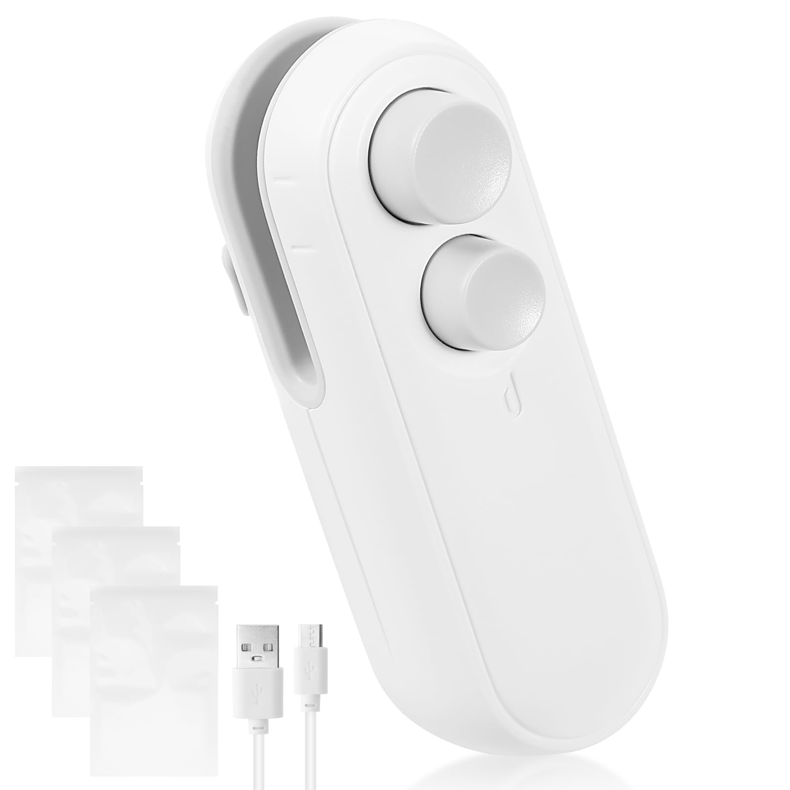 Mini Bag Sealer USB Rechargeable Heat Sealer Portable Mini Snack Bag Sealing Machine Multifunctional Machine for Fishing Camping Traveling