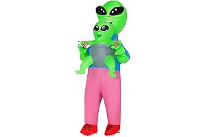 Inflatable Alien holding Human Costume