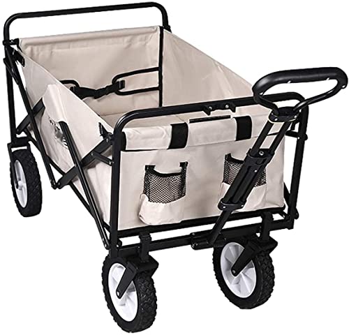 JRZTC Strandtrolley, tragbarer Einkaufswagen, Leichter zusammenklappbarer Trolley für Camping, Parkfahrzeug, leicht zu reinigen, belastbar bis 80 kg Cover