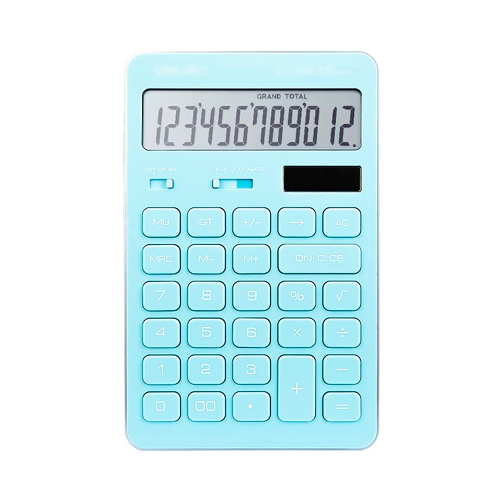 calcolatrice, Calcolatrice portatile a 12 cifre - Doppia alimentazione solare e a batteria for studenti uso aziendale
