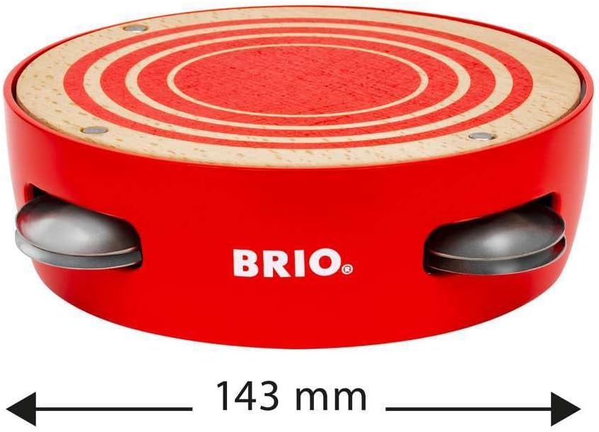 BRIO Tambourine Musical Instrument Educational Toddler Toy for Kids 18 Months Up