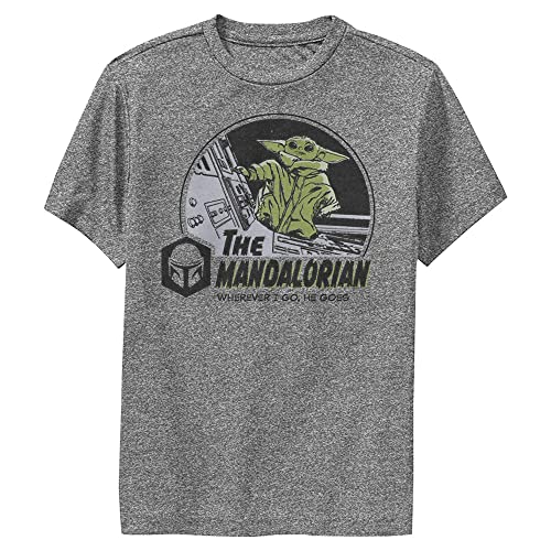 STAR WARS Mandalorian Child in Space Boys Short Sleeve Tee Shirt