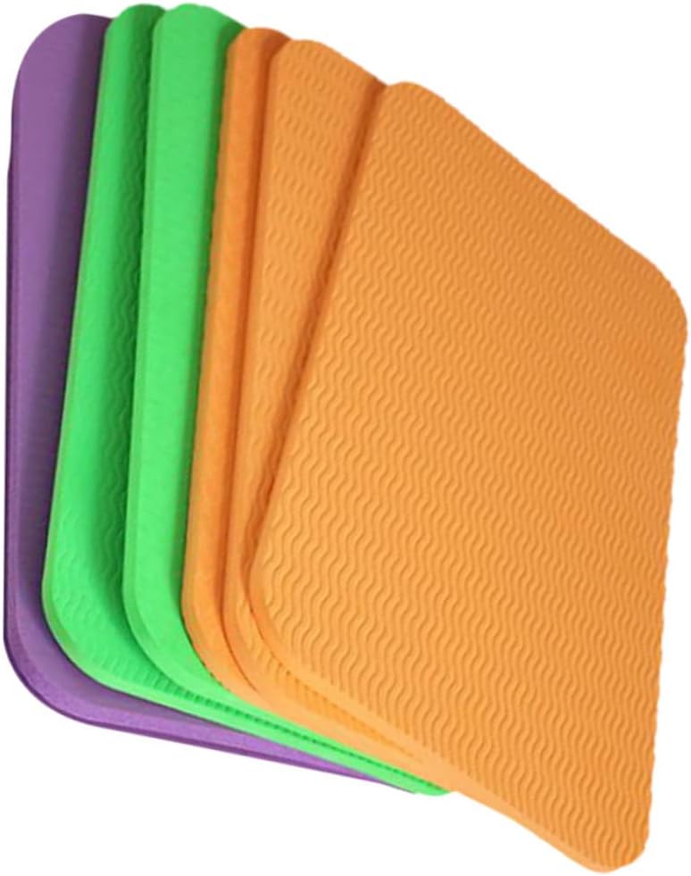 VICASKY 10PCS Tpe Yoga Knee Pads Thick Non Slip Cushions for Floor Workouts and Gym Routine Comfortable Sitting and Kneeling Exercise Mats with Random Colors Random Color