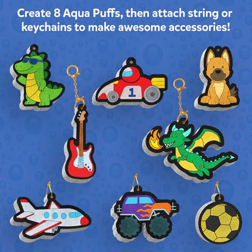 Image of Skillmatics Aqua Puffs - 3D Art Kit, Just Cool Things, Mess-Free Painting Craft for Kids, DIY Colour & Inflate Activity, Travel Toys & Creative Gifts for Boys & Girls Ages 4, 5, 6, 7, 8, 9, 10