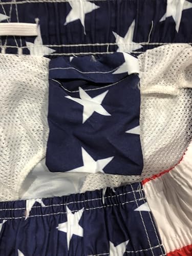 UZZI Men's Patriotic USA American Flag Swim Trunks4