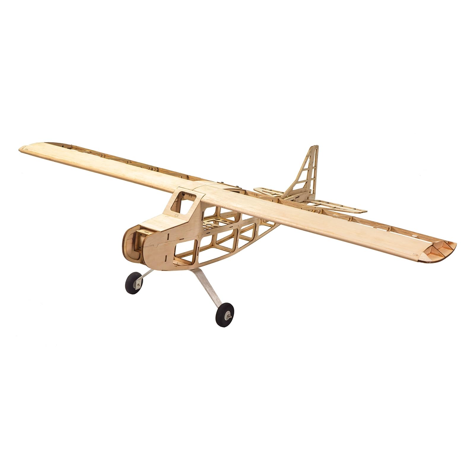 Domary Samolot Zdalnie Sterowany Samolot z Drewna Balsa Drewniany Model Samolotu Zestaw do ćwiczenia Rozpiętości skrzydeł 820 Mm Łatwy montaż Stabilny Lot z Silnikiem ESC Servo (Typ 2)