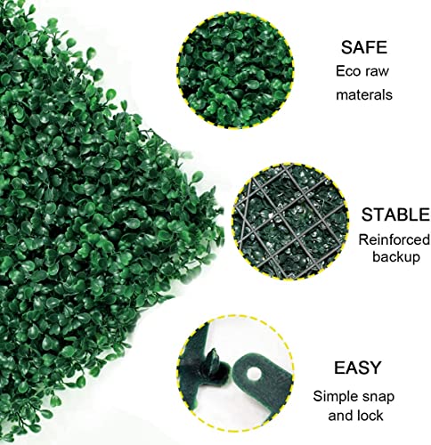 Artificial Boxwood Panels,12Pcs 20" X 20" Grass Wall Panels, Artificial Boxwood Hedges Panels, Uv Protection Privacy Hedge Screen, For Gardens, Fences, Backyards Privacy Screen And Indoor Wall Decor #TOP3