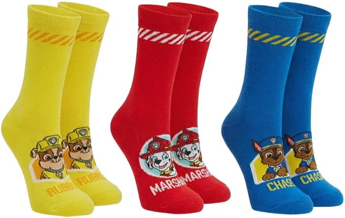 ONOMATO! Paw Patrol Children's Boys' Socks Set of 3 Pairs