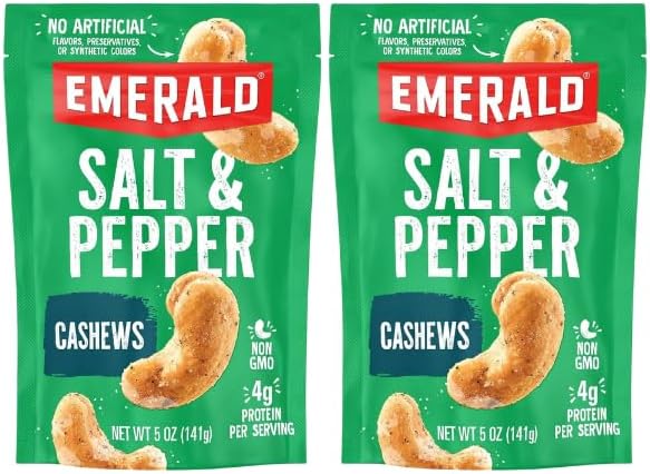 Salt & Pepper Cashews 5 oz (2 Pack)