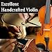 Mendini by Cecilio Violin 4/4 Full Size Set For Beginners - Hand Carved Acoustic Violins Set - Fiddle Solidwood Kit with Hard Case, Two Bows, Tuner, Rosin, Shoulder Rest, Extra Strings, Lesson Book