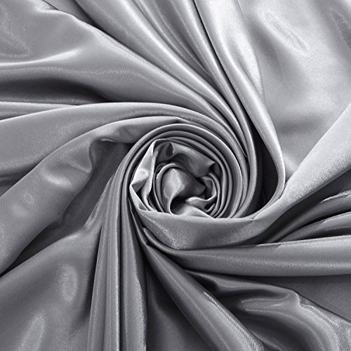 Artall Satin Bed Set Silky Soft 4 Pcs Bedding Set With Deep Pocket Satin Sheet Set King Size With 2 Pillowcase, Grey #TOP4