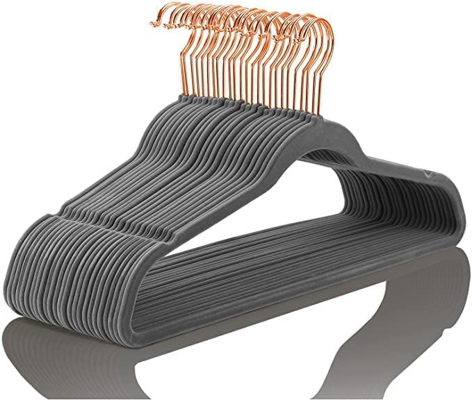 HOLLIO Velvet Hangers Non-Slip Velvet Hangers Premium Suit Hangers Ultra Thin Space Saving 360 Degree Swivel Hook Clothes Hangers Velvet for Suits,Coats,Jackets (B0C5DP4X2W) Amazon Price History, Amazon Price Tracker