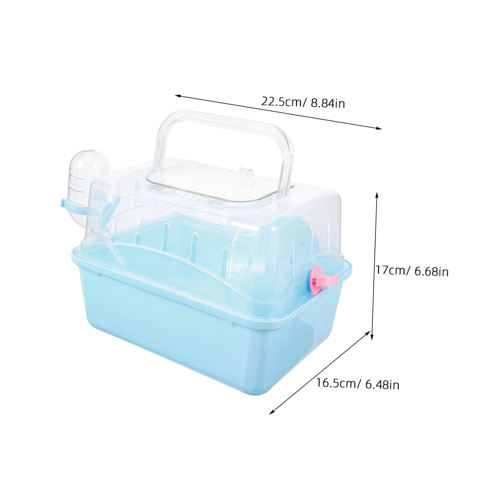 Abaodam Plastic Hamster Carrier Portable Travel Cage with Handle Design for Small Animals Like Hamsters Hedgehogs and Chinchillas for Pet Owners The Go