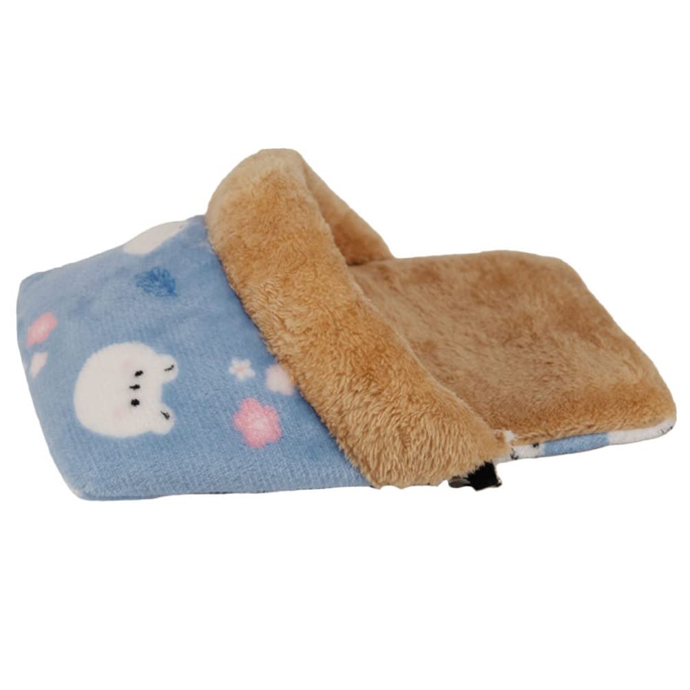 POPETPOP Bunny Hideout Sugar Gliders Sleeping Pouch Bag Winter Hamster Bed Small Pet Warm Nest for Guinea Pig Squirrels Rats Chinchilla Lizard Cage Accessories Chinchilla Cage Accessories