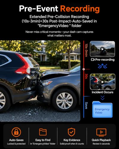 4K Dash Cam Front and Rear,Native 4K HDR STARVIS 2 Sensor Night Vision - image 4