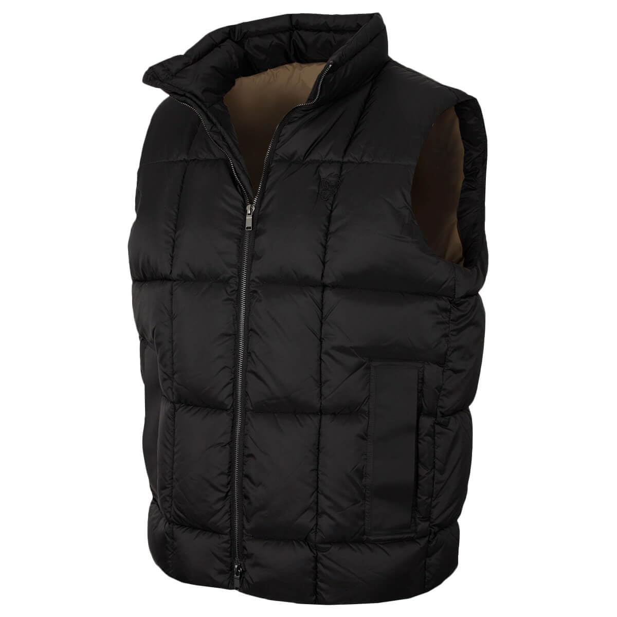 Lyle & Scott Mens Square Wadded Cocoon Puffer Gilet - Lacquer - L