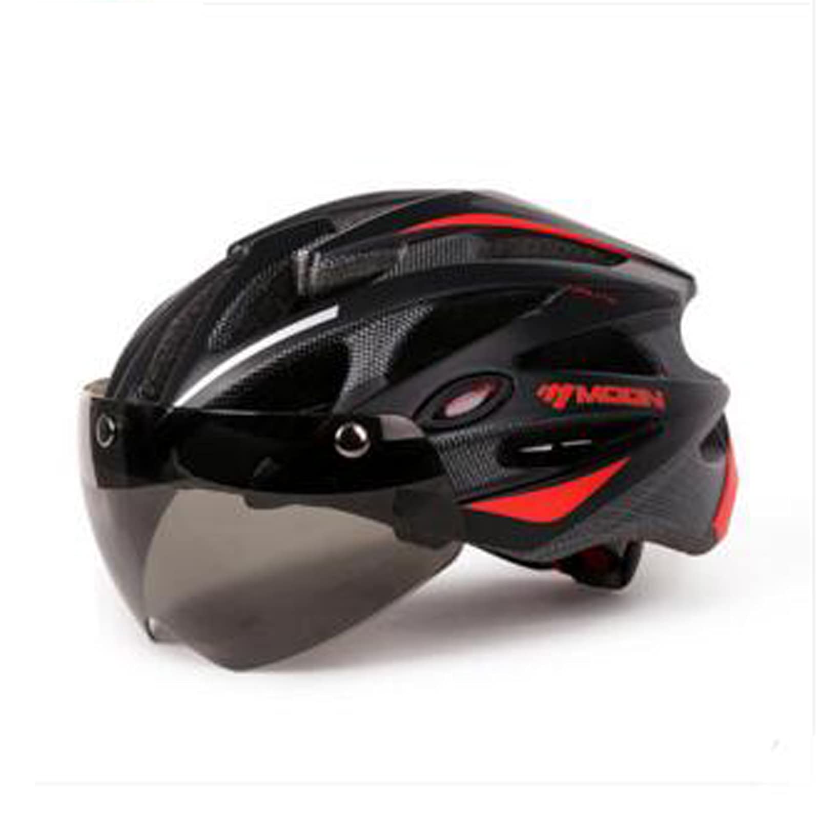 Casco Bici Casco MTB,con Visiera Occhiali Protettivi Magnetici Adulto Unisex per Bici Sicurezza Sportiva Casco da Bicicletta Superleggero Regolabile