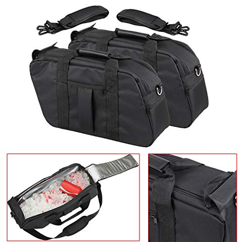Bolsa enfriadora negra aislada para forro de alforja rígida de motocicleta para Harley H-onda Goldwings Indian miniatura 4