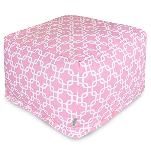 Majestic Home Goods Soft Pink Links Ottoman, Large