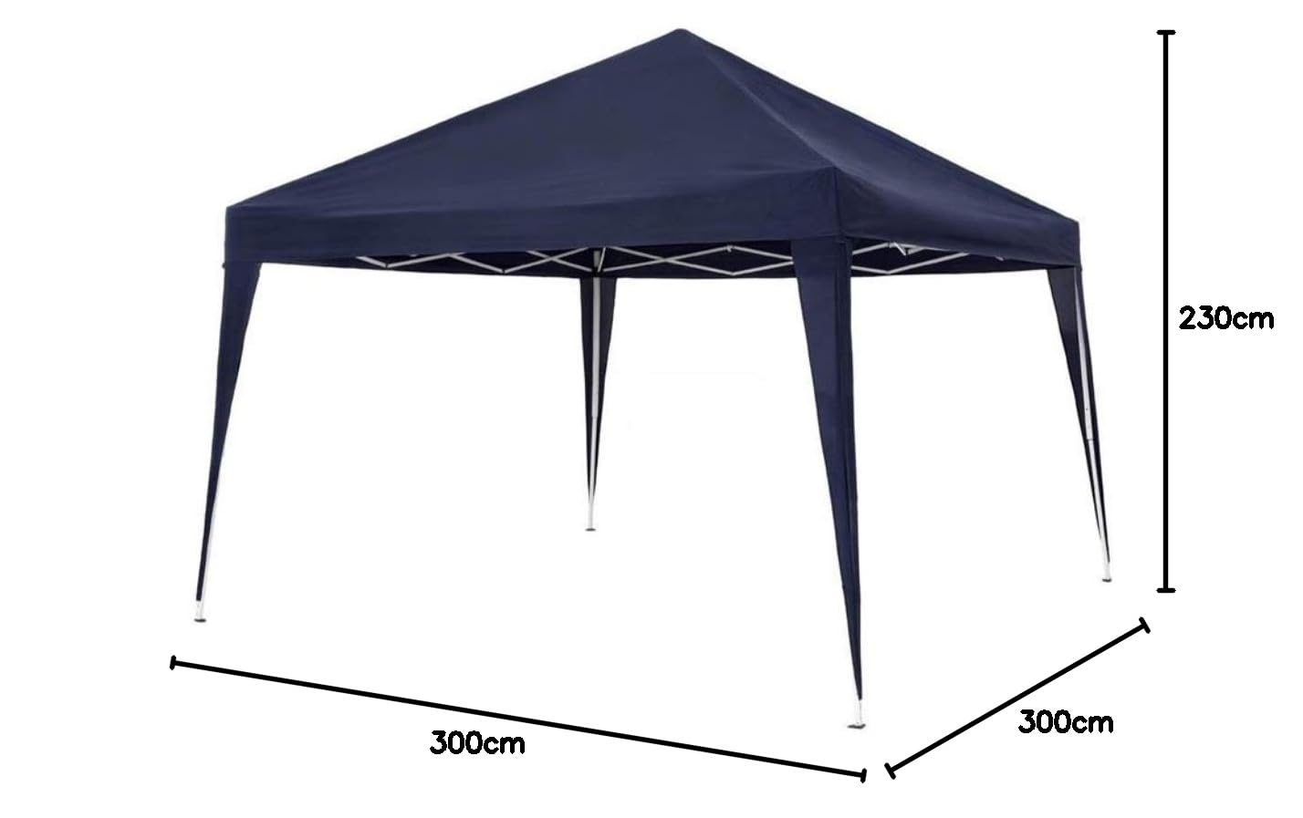 Gazebo Pieghevole Giardino 3x3 Automatico Richiudibile Fisarmonica Stand Fiera Verde, Bianco o Blu
