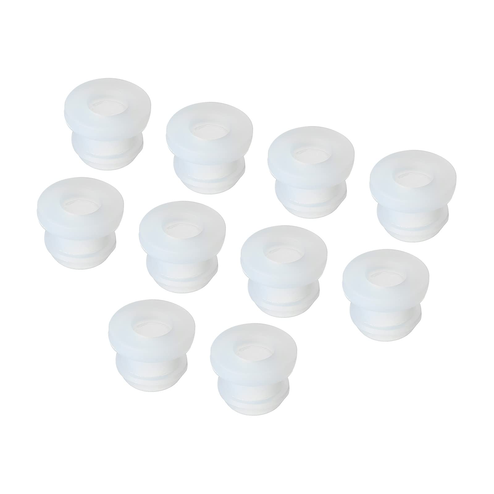 sourcing map10Pcs Snap Rubber Grommet Hole Plug Mount Dia 8.5mm ID 6mm H 9mm Seal Anti-Scratch for Electrical Box Cable Pipe Transparent